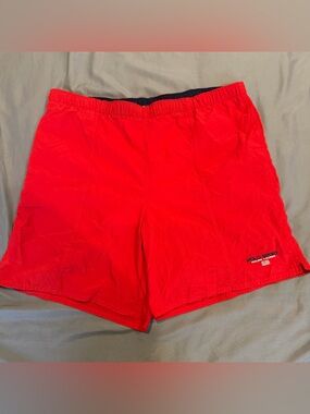 Vintage Polo Sport Ralph Lauren Swim Trunks Men's Size L Red 1990s Beach Summer